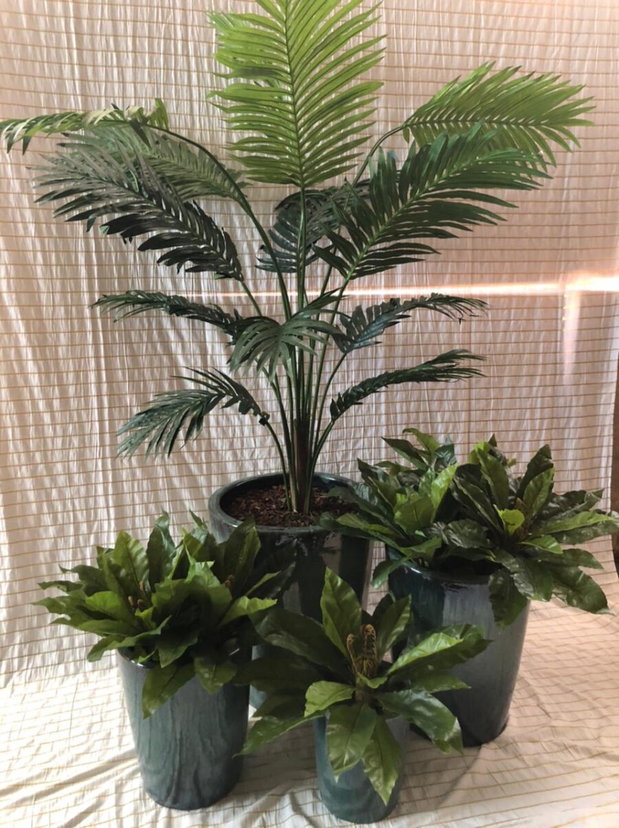 Maceta Cilindrica Ceramica Verde XL