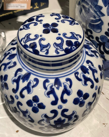 Jarron con tapa Azul
