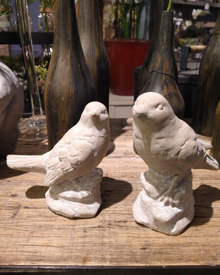 Figuras aves x2 cemento