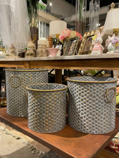 Set 3 jardineras metal