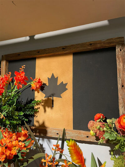 Cuadro vintage chico bandera Canada