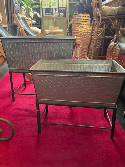 Set Maceteros Rect De Zinc