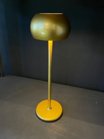 Lampara redonda dorada