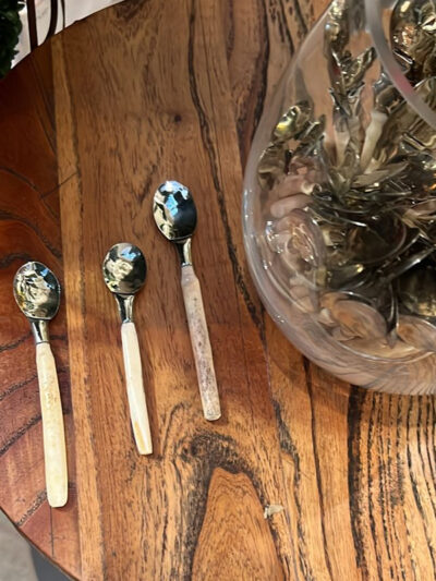 Cucharita de hueso y alpaca