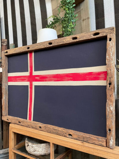 Cuadro vintage chico bandera Noruega