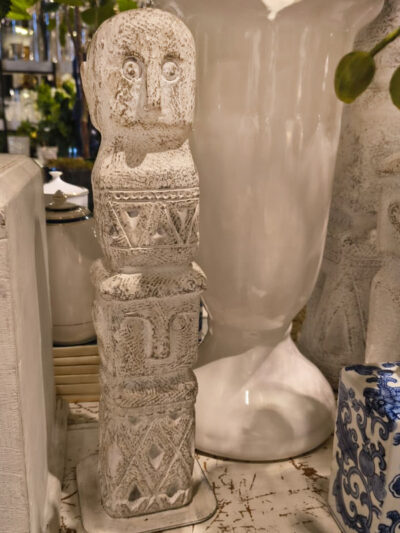 Figura Tribu blanco patinado