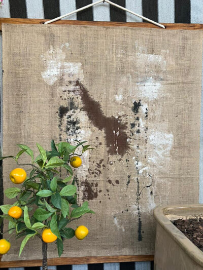 Cuadro en lienzo de arpillera