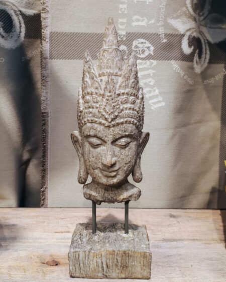 Cabeza de buda con base