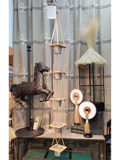 Macetero colgante x4 maceta