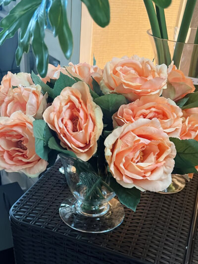 Pick de rosa color durazno