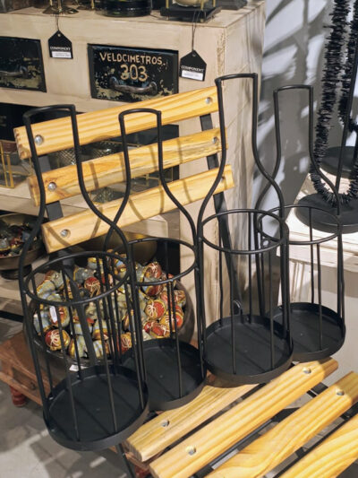 Portabotellas de hierro x 4