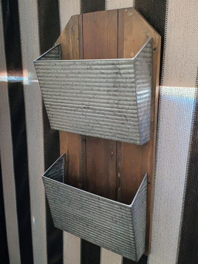 Revistero madera y metal