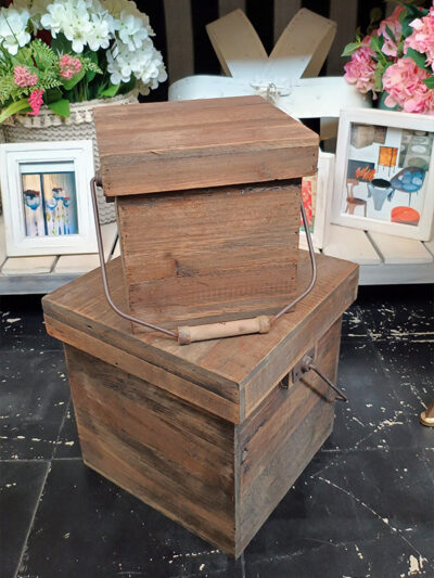 Set x2 baules cuadrados con manija