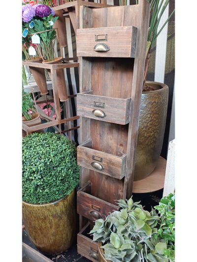 Gavetero de madera vertical 5 pisos