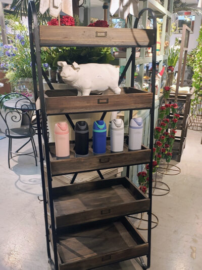 Estanteria madera y metal