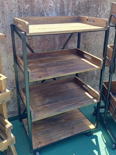 Estanteria madera y metal