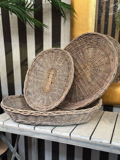 Set x3 bandejas ovaladas rattan