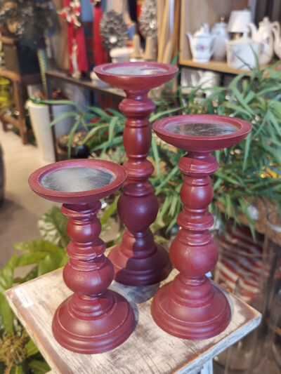 Set x3 candels rojos