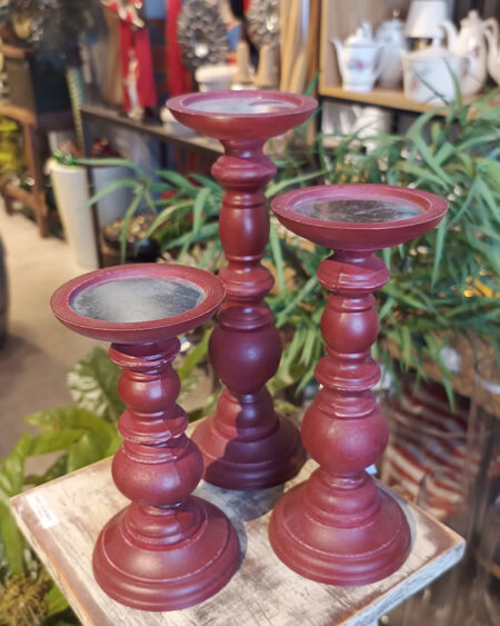 Set x3 candels rojos
