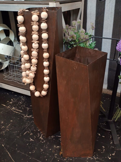 Macetero chico rombo oxido