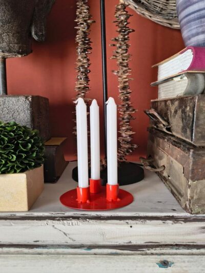 Candel chapa naranja x3 + velas