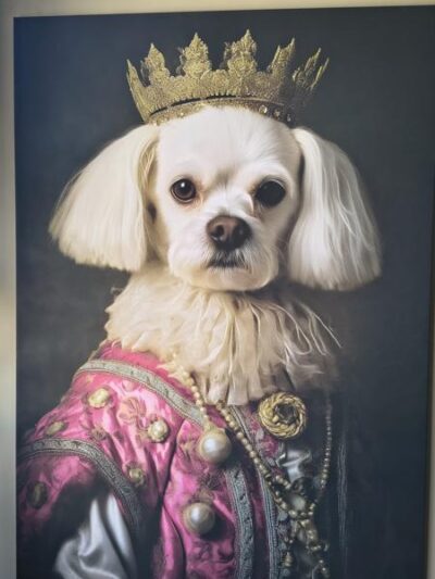 Cuadro grande perro Caniche