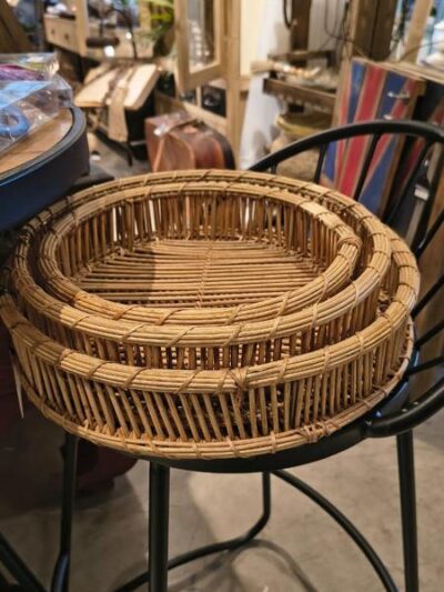 Set x3 cestas de mimbre