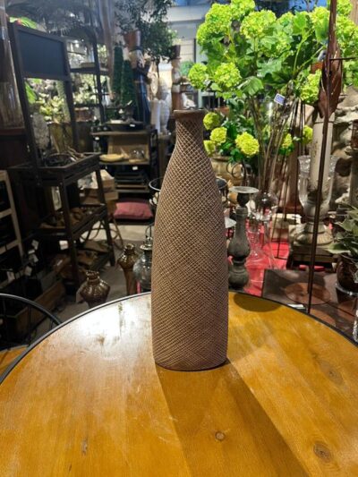 Botella alto terracota rombos