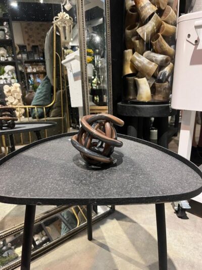 Figura bocha vidrio marrón