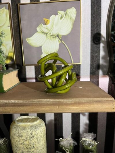 Figura bocha vidrio verde