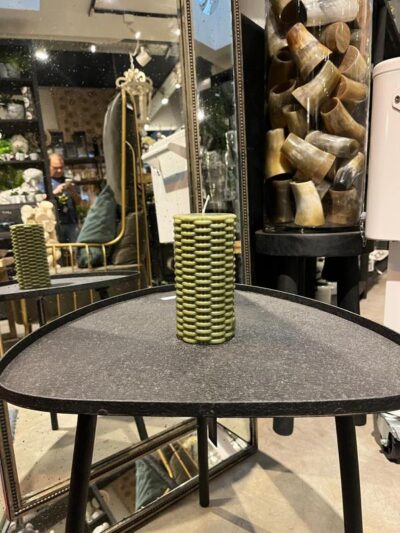 Vela verde con relieve