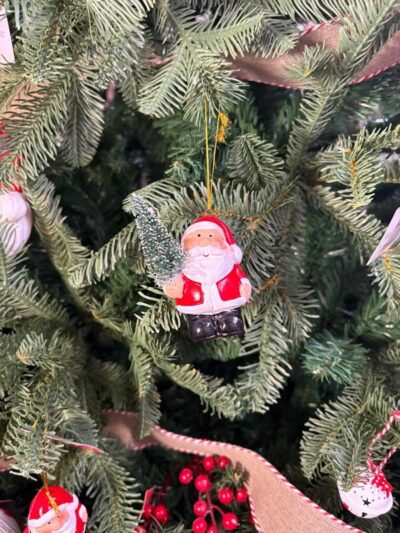 Colgante papa noel con arbolito