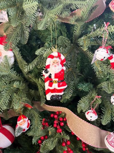 Colgante bastón y papa Noel