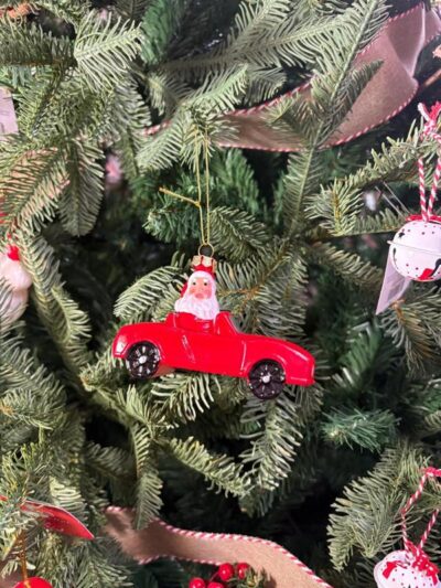 Colgante Papa Noel en autito