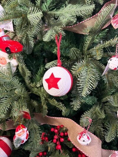 Bola bl/ro estrella roja