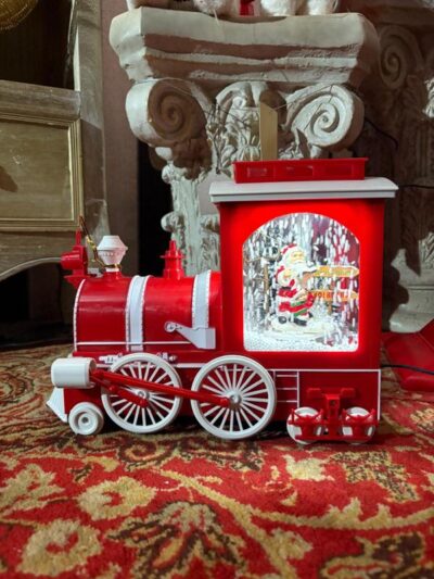 Tren navideño con luz