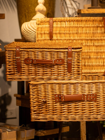 Canasta de mimbre simple L