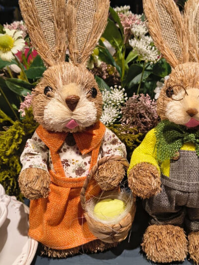 Conejo 32 cm vestido naranja