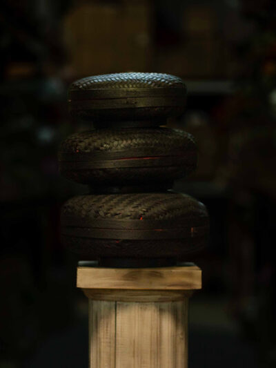 Canastas x3 redondas negras