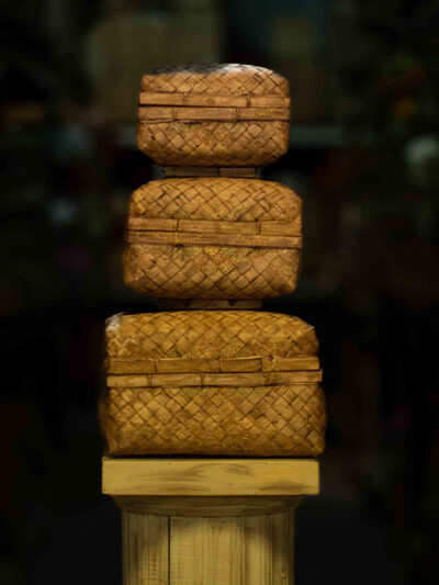 Canastas x3 cuadradas grises