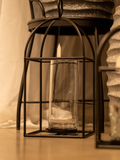 Fanal mediano con vidrio