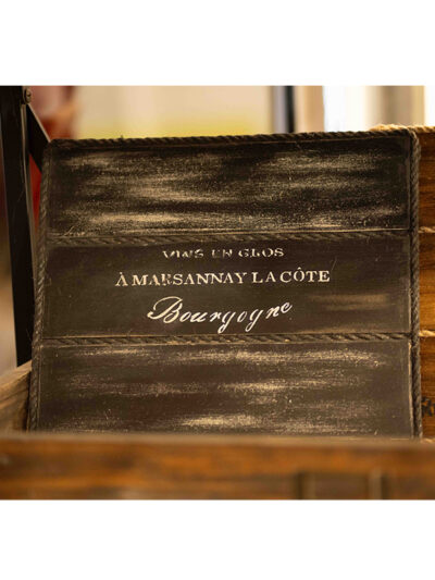 Bandeja rectangular vintage negra mediana