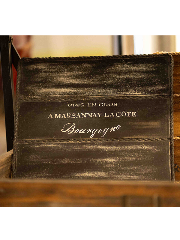 Bandeja rectangular vintage negra mediana