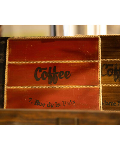 Bandeja rectangular vintage roja mediana