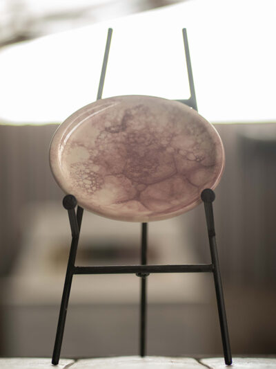 Plato postre con burbujas