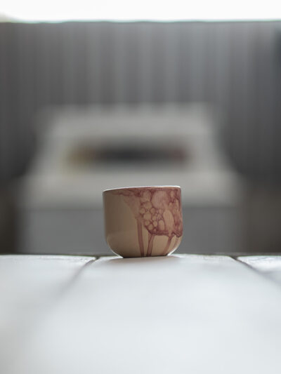 Vaso liso con burbujas