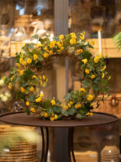 Corona armada con calendulas