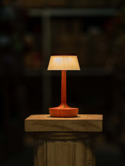 Lampara imnalambrica led madera rojiza