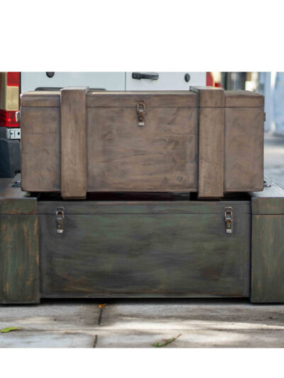 Baul militar mediano gris