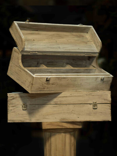 Caja costurero con tapa blanco